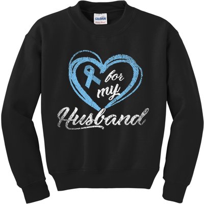 Warrior Husband Wife Gift Idea Prostate Cancer Awareness Kids Sweatshirt