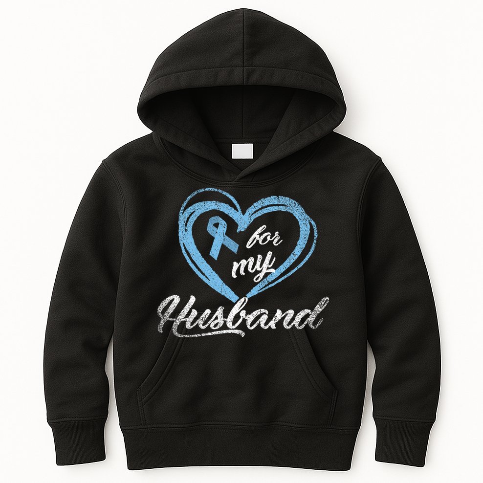 Warrior Husband Wife Gift Idea Prostate Cancer Awareness Kids Hoodie
