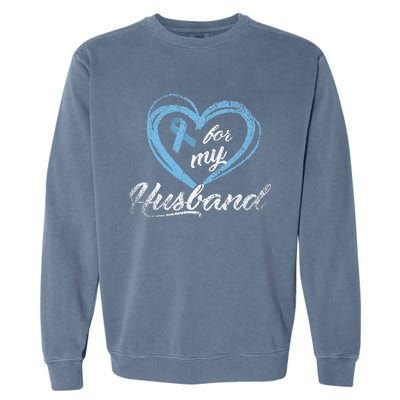 Warrior Husband Wife Gift Idea Prostate Cancer Awareness Garment-Dyed Sweatshirt