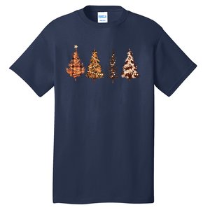 Western Howdy Xmas Tree Lights Christmas Matching Family Tall T-Shirt