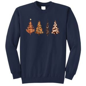 Western Howdy Xmas Tree Lights Christmas Matching Family Tall Sweatshirt