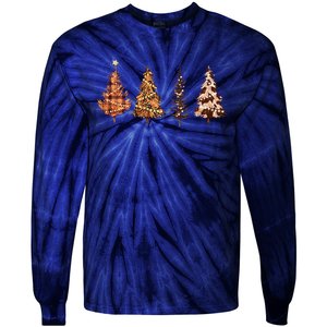 Western Howdy Xmas Tree Lights Christmas Matching Family Tie-Dye Long Sleeve Shirt