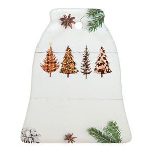 Western Howdy Xmas Tree Lights Christmas Matching Family Ceramic Bell Ornament