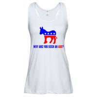 Why Are You Such An Ass? Anti Democrat Liberal - Pro Republican Funny Ladies Essential Flowy Tank