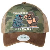 Why Can't We Be Friends Ape Monster Fights Legacy Tie Dye Trucker Hat