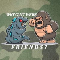 Why Can't We Be Friends Ape Monster Fights Legacy Tie Dye Trucker Hat