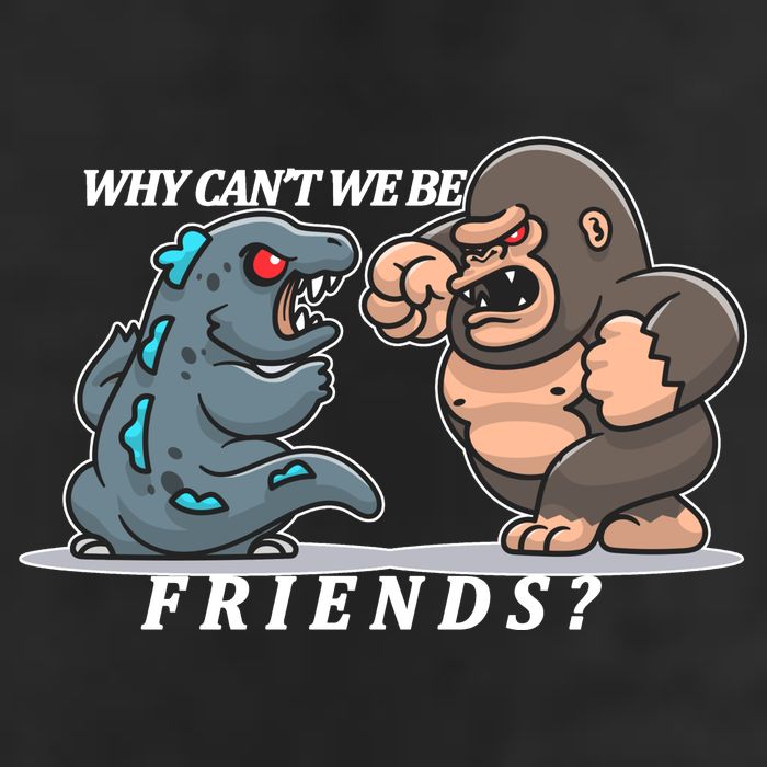Why Can't We Be Friends Ape Monster Fights Cool Comfort Performance Bucket Hat