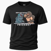 Why Can't We Be Friends Ape Monster Fights Performance Shirt