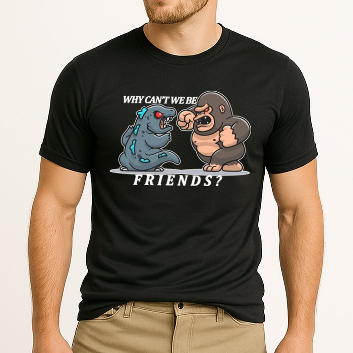 Why Can't We Be Friends Ape Monster Fights Performance Shirt