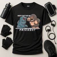 Why Can't We Be Friends Ape Monster Fights Performance Shirt