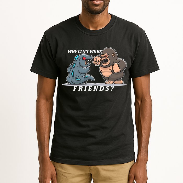 Why Can't We Be Friends Ape Monster Fights Tall T-Shirt