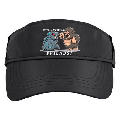 Why Can't We Be Friends Ape Monster Fights Adult Drive Performance Visor