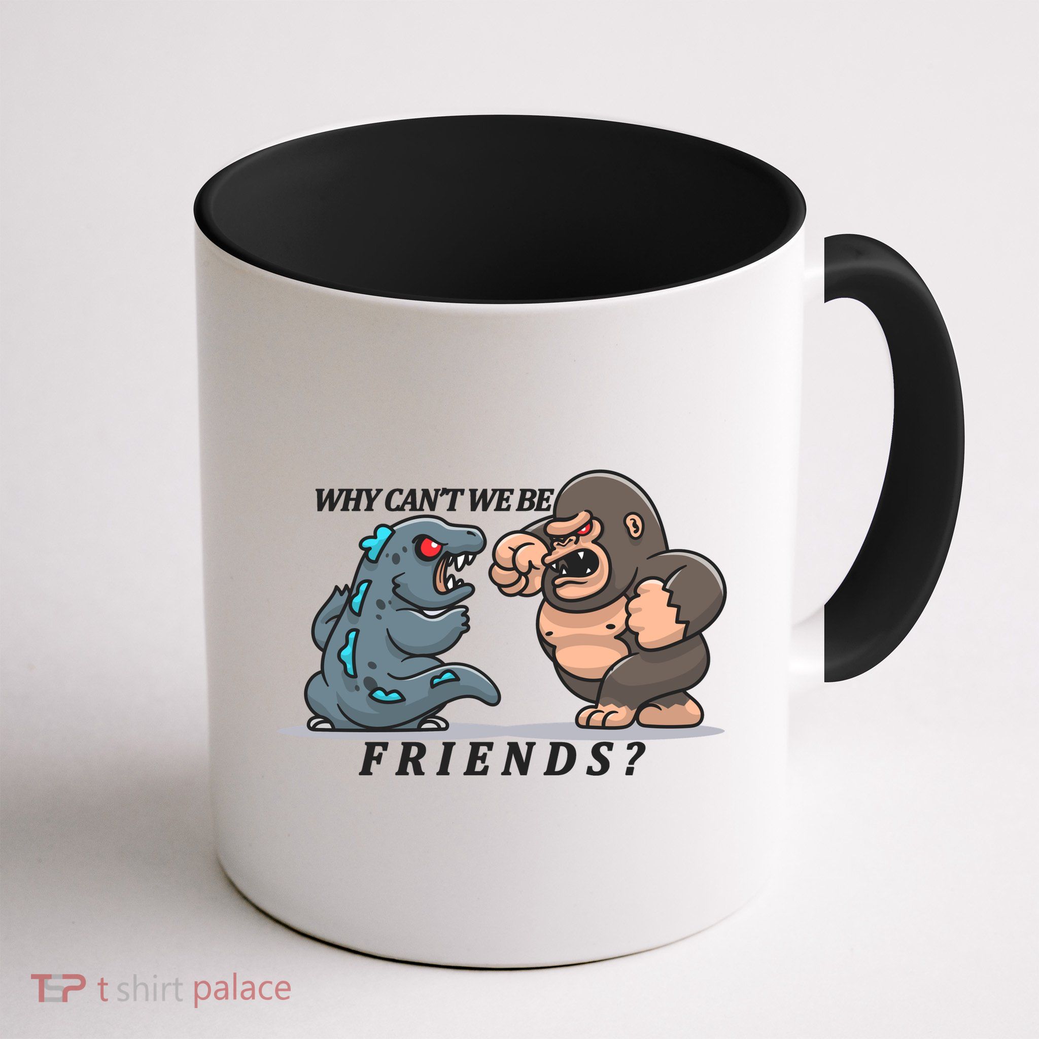 Why Can't We Be Friends Ape Monster Fights Mug