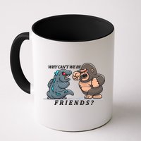 Why Can't We Be Friends Ape Monster Fights Mug
