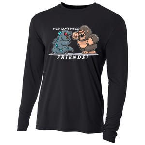 Why Can't We Be Friends Ape Monster Fights Cooling Performance Long Sleeve Crew