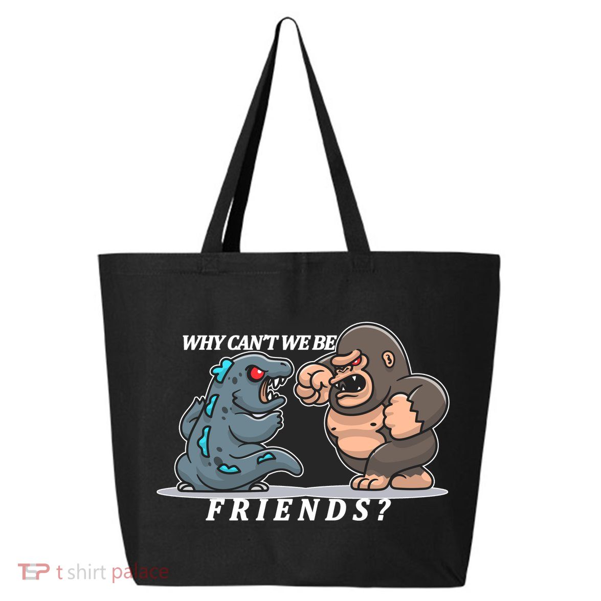 Why Can't We Be Friends Ape Monster Fights 25L Jumbo Tote