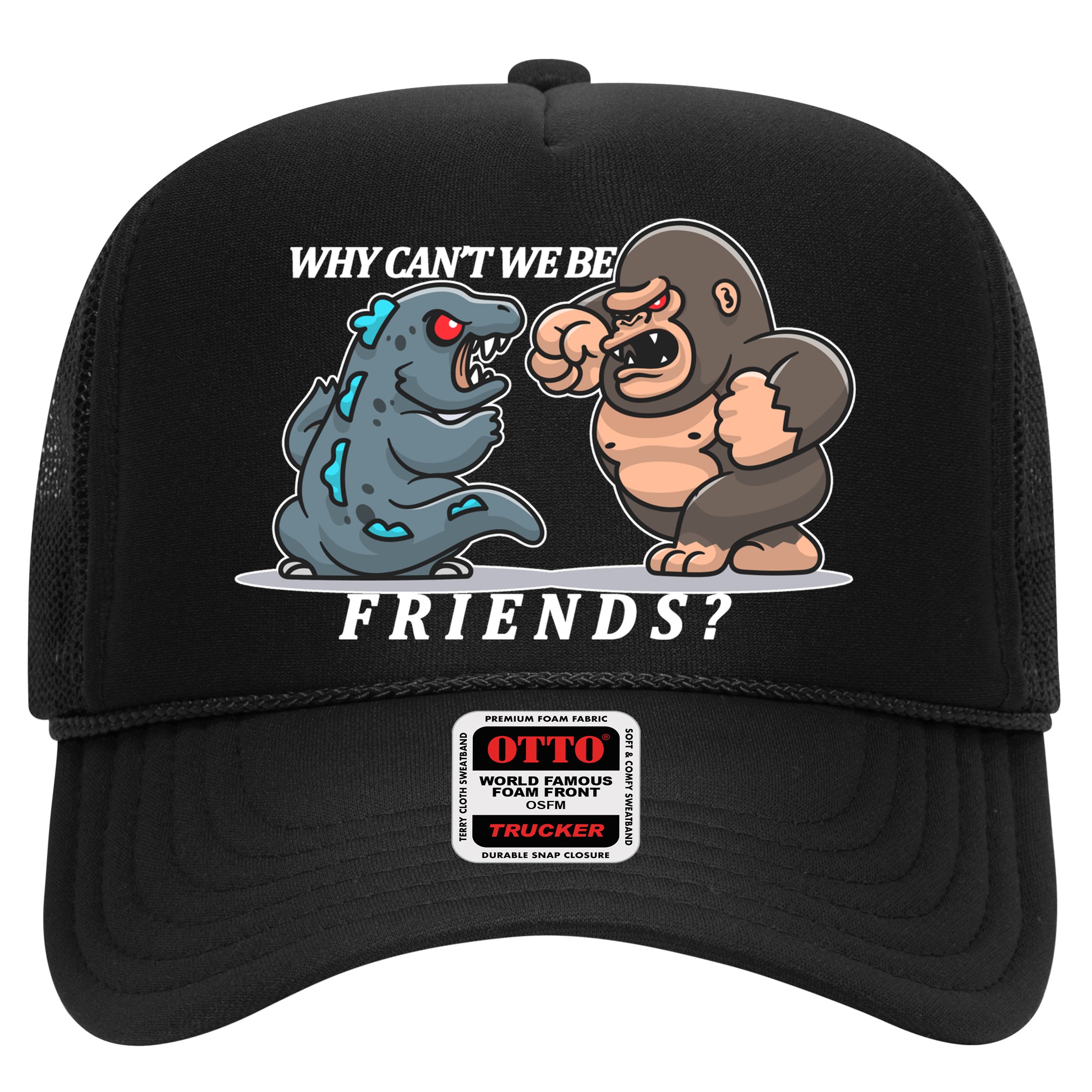 Why Can't We Be Friends Ape Monster Fights Hat