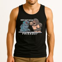 Why Can't We Be Friends Ape Monster Fights Tank Top