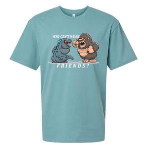 Why Can't We Be Friends Ape Monster Fights Sueded Cloud Jersey T-Shirt