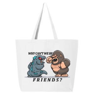 Why Can't We Be Friends Ape Monster Fights 25L Jumbo Tote