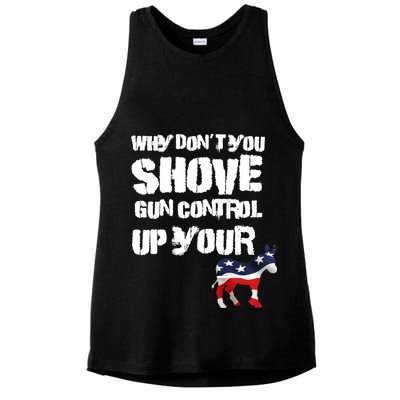 Why Don't You Shove Gun Control Up Your Ladies PosiCharge Tri-Blend Wicking Tank