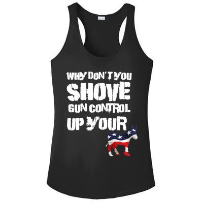 Why Don't You Shove Gun Control Up Your Ladies PosiCharge Competitor Racerback Tank