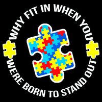 Why Fit In Autism Awareness 7-Panel Snapback Hat