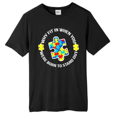 Why Fit In Autism Awareness Tall Fusion ChromaSoft Performance T-Shirt