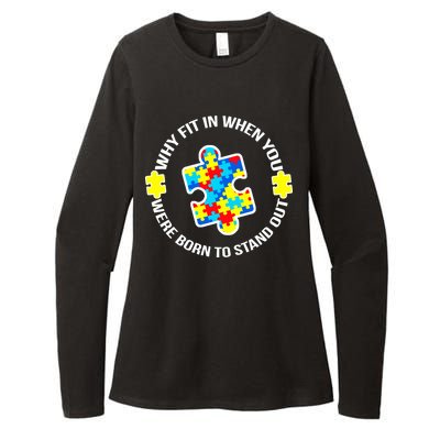 Why Fit In Autism Awareness Womens CVC Long Sleeve Shirt