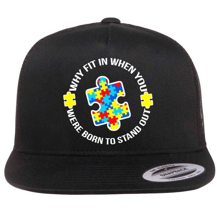 Why Fit In Autism Awareness Flatbill Hat