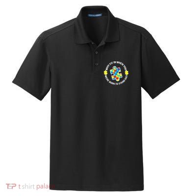 Why Fit In Autism Awareness Dry Zone Grid Polo
