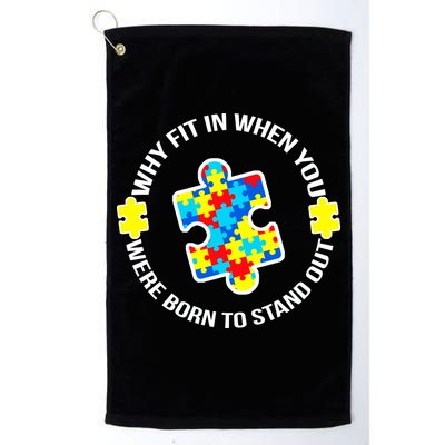 Why Fit In Autism Awareness Golf Towel
