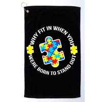 Why Fit In Autism Awareness Golf Towel