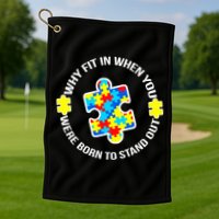 Why Fit In Autism Awareness Golf Towel