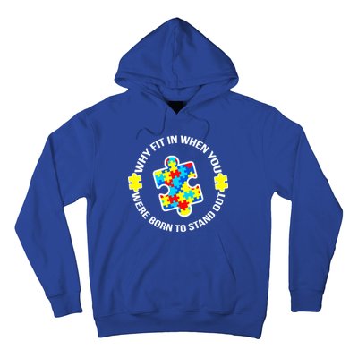 Why Fit In Autism Awareness Hoodie