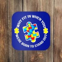 Why Fit In Autism Awareness Coaster