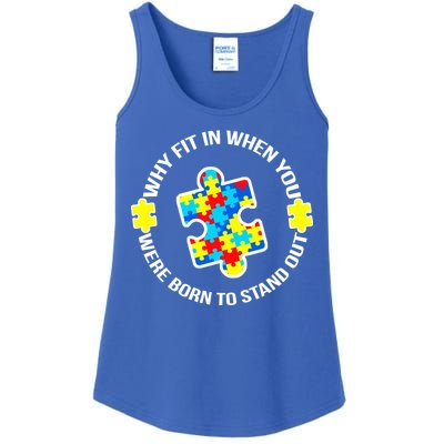 Why Fit In Autism Awareness Ladies Essential Tank