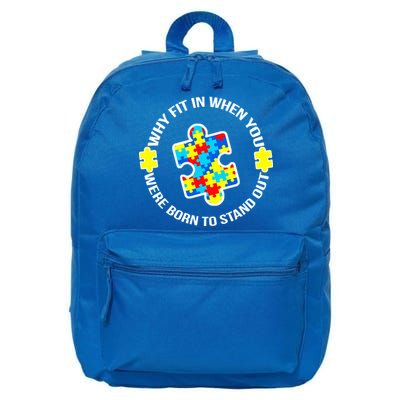 Why Fit In Autism Awareness 16 in Basic Backpack