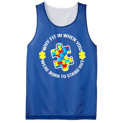 Why Fit In Autism Awareness Mesh Reversible Basketball Jersey Tank