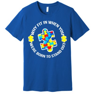 Why Fit In Autism Awareness Premium T-Shirt