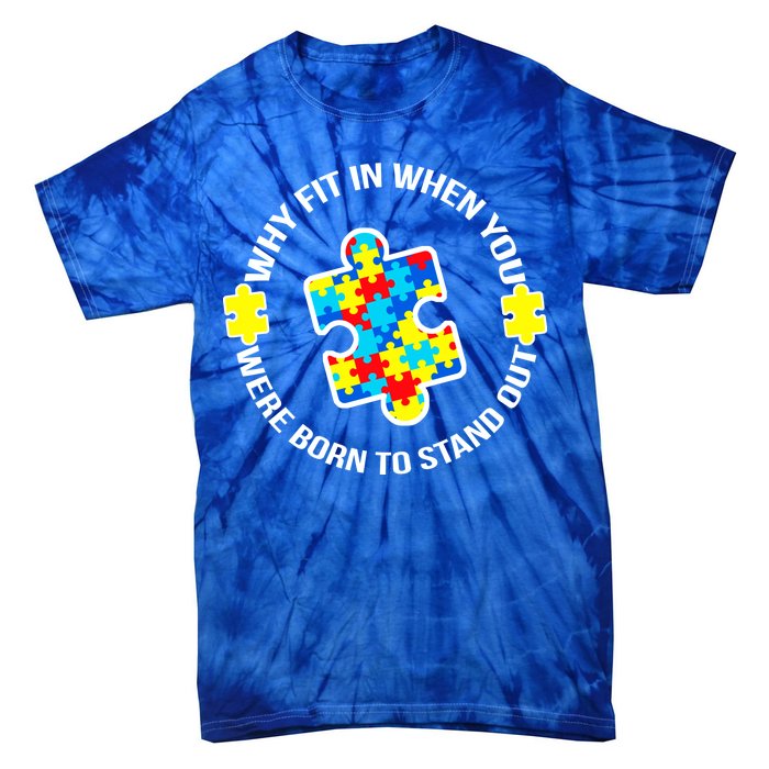 Why Fit In Autism Awareness Tie-Dye T-Shirt