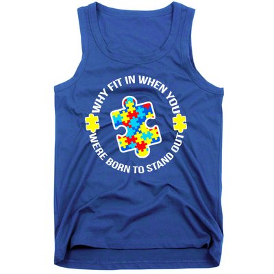 Why Fit In Autism Awareness Tank Top