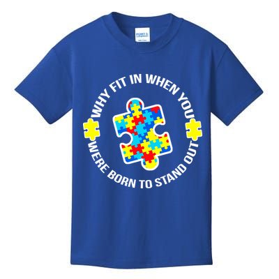 Why Fit In Autism Awareness Kids T-Shirt