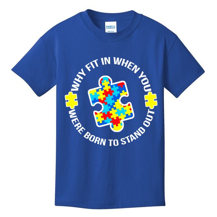 Why Fit In Autism Awareness Kids T-Shirt