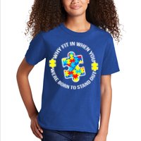 Why Fit In Autism Awareness Kids T-Shirt
