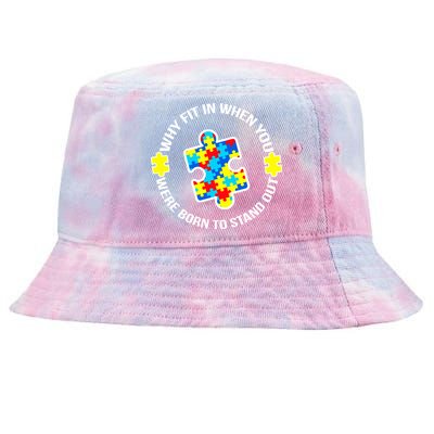 Why Fit In Autism Awareness Tie-Dyed Bucket Hat