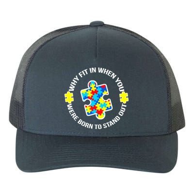 Why Fit In Autism Awareness Yupoong Adult 5-Panel Trucker Hat