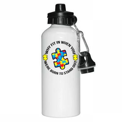 Why Fit In Autism Awareness Aluminum Water Bottle