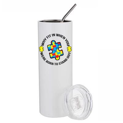 Why Fit In Autism Awareness Stainless Steel Tumbler