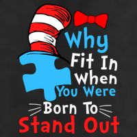 Why Fit In When You Were Born To Stand Out Autism Garment-Dyed Heavyweight T-Shirt